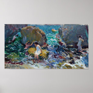 Poster Crianças na praia, Jávea Joaquín Sorolla