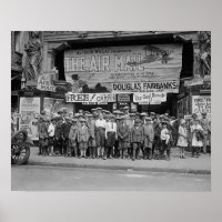 Crianças no Cinema, 1925. Foto Antiga