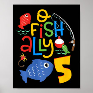 Poster Crianças O-fish-ally Cinco Decorações de Aniversár