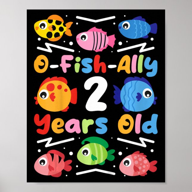 Poster Crianças O-fish-ialmente 2 Anos de Idade  (Frente)
