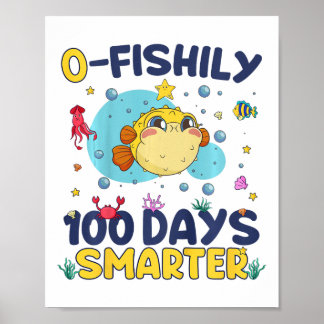 Poster Crianças O-Fishily 100 Dias Mais Inteligentes 100 