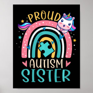 Poster Crianças Orgulhosas Autismo Sensibilização Irmã Cu