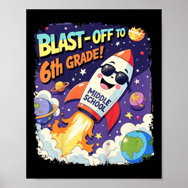 Poster Crianças Para 6 De Perfis De Dia Da Escola Média (Frente)