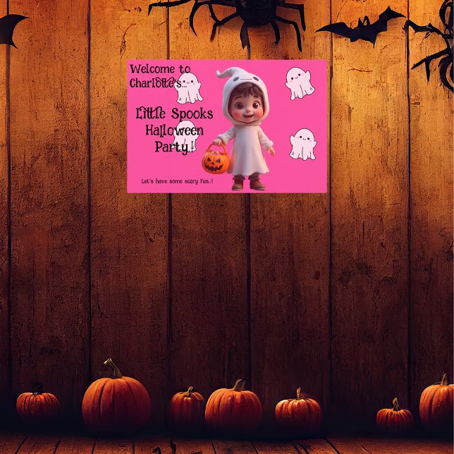Poster Crianças Pequenas Festas de Halloween (Little Spooks Halloween Party Wall Poster)