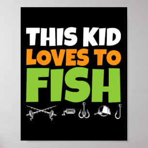 Poster Crianças Pescando I Essa Criança Ama Pescar I Pesc