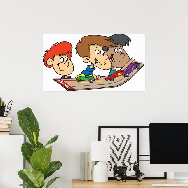 Poster Crianças Pinewood Derby Car Race (Criador carregado)