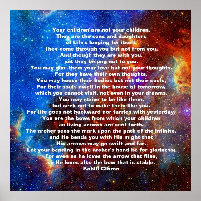 Pôster Crianças por Kahlil Gibraltar (Frente)