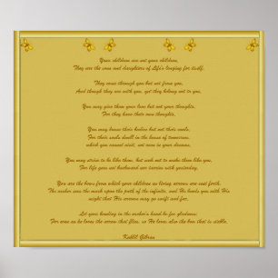 Pôster Crianças por Kahlil Gibraltar