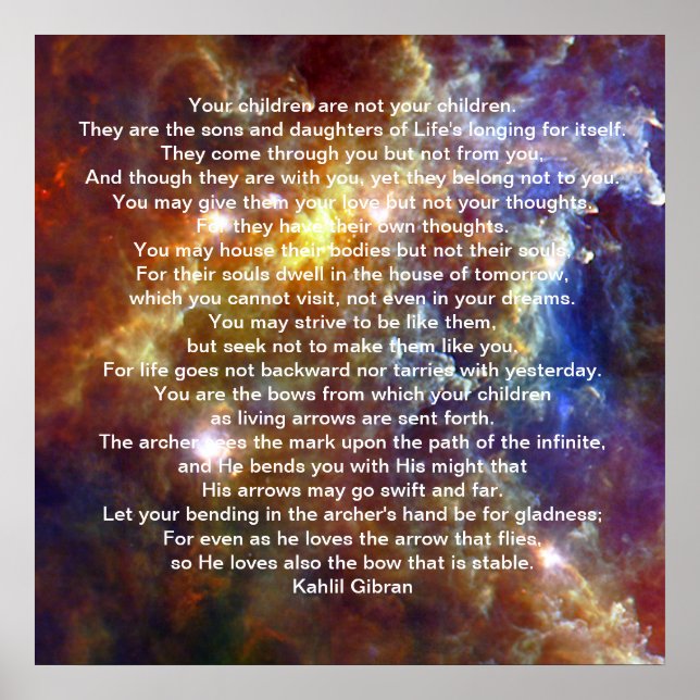 Poster Crianças por Kahlil Gibraltar (Frente)
