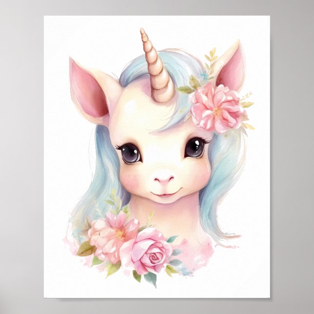 Poster Crianças Portrait Nursert de Bebê de Cute de Water (Frente)