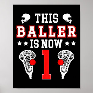 Poster Crianças primeiro aniversario Lacrosse, Um Ano, La