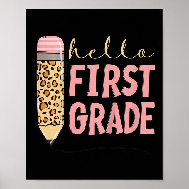 Poster Crianças Primeiro Dia De Meninas De Escola De Volt (Frente)