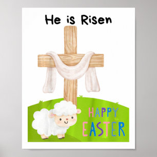 Poster Crianças Religiosas Páscoa Toddlerboy 'Ele Ressusc
