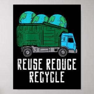 Poster Crianças Reutilizam Comboio de Reciclar Reduzido C