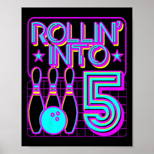 Poster Crianças Rolando Em 5 Boliche de Bowler 5 de Anive