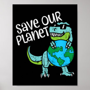 Poster Crianças salvam nosso planeta Árvore Terra Gafanho
