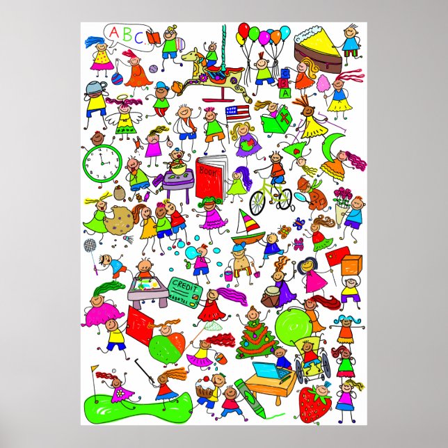 Pôster Crianças são Excelentes - Ponta de desenho (Frente)