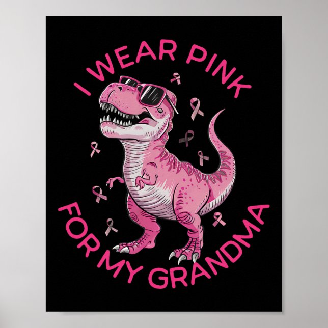 Poster Crianças Sensibilizam Cancer Eu Visto Rosa Para O  (Frente)