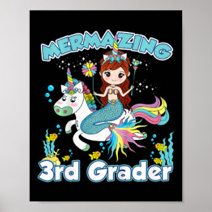 Poster Crianças Sereia De 3º Grau Dirigindo Ck Unicórnio 