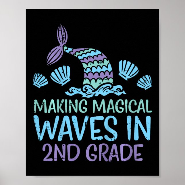 Poster Crianças Sereia Ondas Mágicas segundo Grau 2º (Frente)