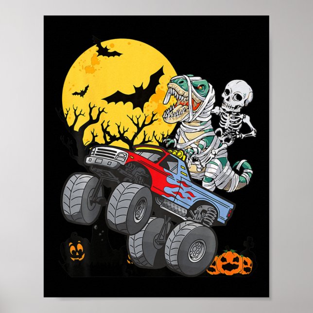 Poster Crianças Skeleton Monster Truck Moon Todd (Frente)