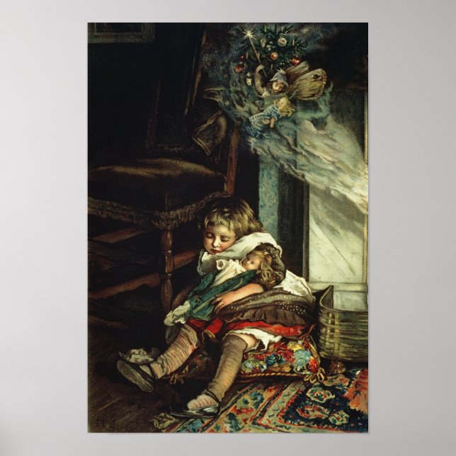 Pôster Crianças sonhando com brinquedos (Frente)