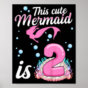 Poster Crianças Tão Fofas Essa Sereia Tem 2 Citações Para