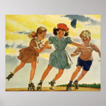 Crianças Vintage, Meninas Divertidas Roda