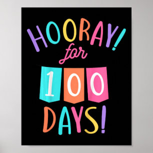 Poster Crianças Vivem Por 100 Dias 100º Dia Da Escola