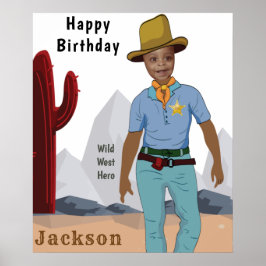 Poster Crianças Xerife Especial do Cowboy Original Foto A