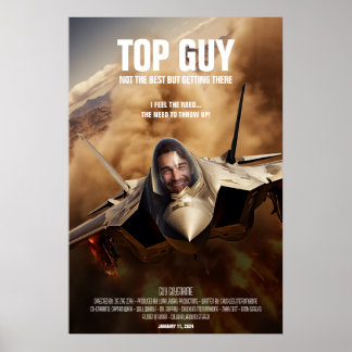 Poster Criar filme personalizado do piloto de avião super