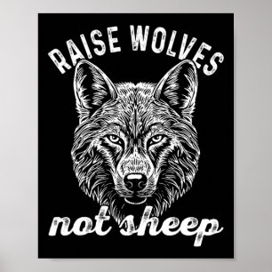 Poster Criar Lobos Não Ovelhas Conservador Americano Pare