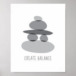 Poster Criar Pedras do Cairn de Balanceamento