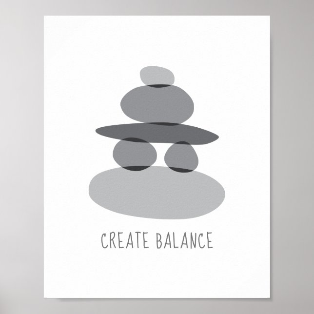 Poster Criar Pedras do Cairn de Balanceamento (Frente)