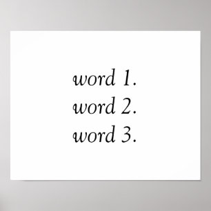 Poster Criar seu próprio texto inspirado em três palavr