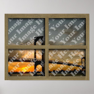 Poster Criar sua própria placa 4 leve - quadro de janela