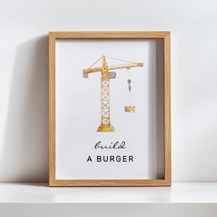 Poster Criar um Sinal de Aniversário de Construção de Bur