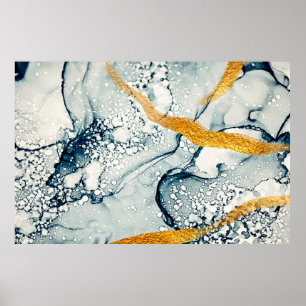 Poster Criatividade única. Arte &Dourada. Inspirado pelo 