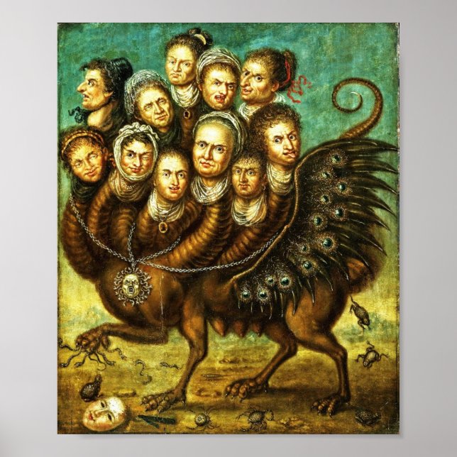 Pôster Criatura Assada por Chimera Monstro no início do s (Frente)