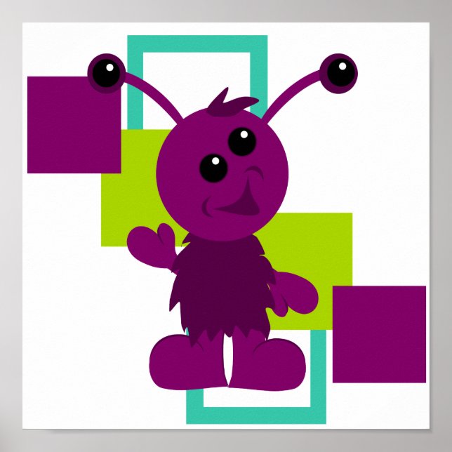 Poster Criatura de Alienígena Monstro Pequeno (Frente)