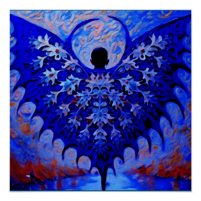 Pôster Criatura De Bat Wing Com Espantoso Azul (Frente)