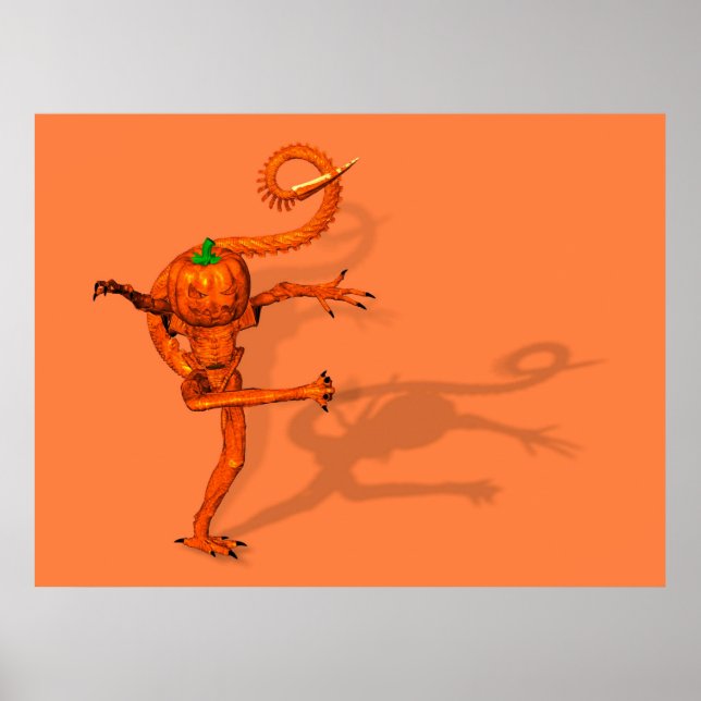 Poster Criatura De Halloween De Pumpkin Galáxico (Frente)