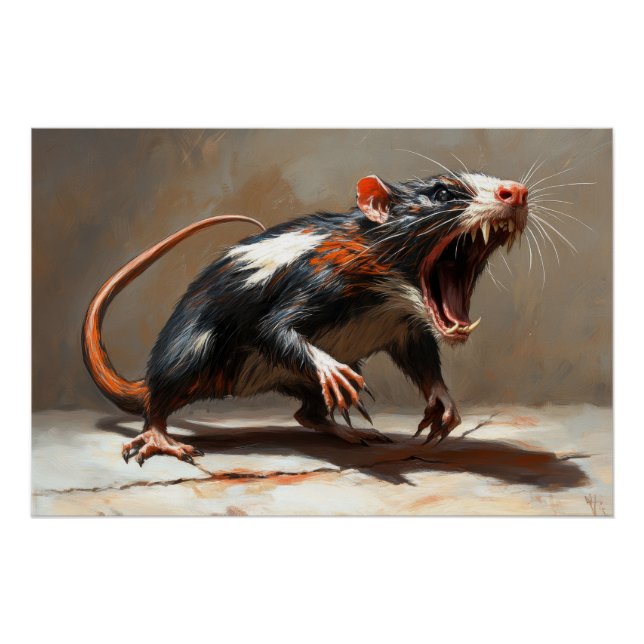 Pôster Criatura de rato monstro (Frente)