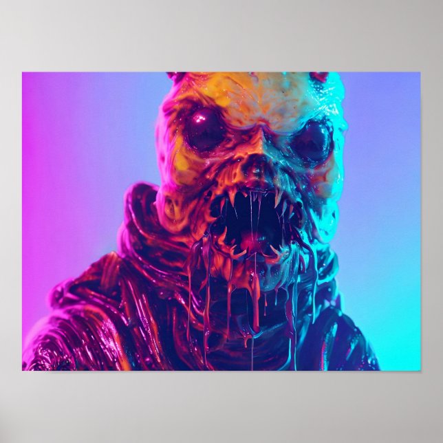 Poster Criatura do Horror Slimoso (Frente)