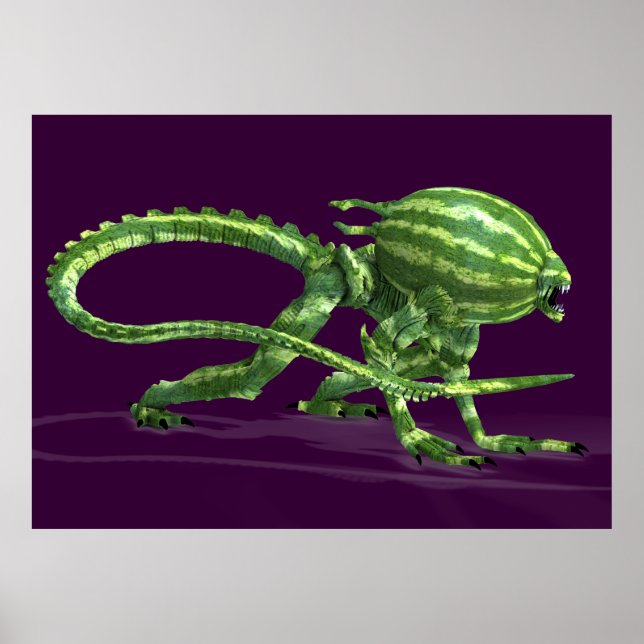 Poster Criatura Galáctica de Melancia (Frente)