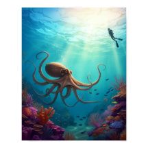 Criatura marinha vê mergulhador