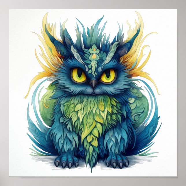 Poster Criatura Real Owl Fantasy (Frente)