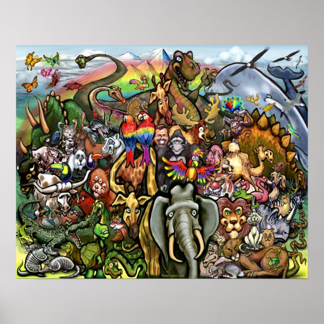 Poster Criaturas - Animais (Frente)