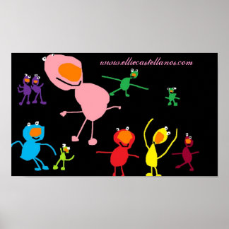 Poster criaturas noturnas, www.elliecastellanos.com