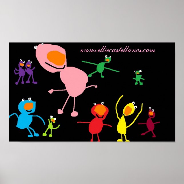 Poster criaturas noturnas, www.elliecastellanos.com (Frente)